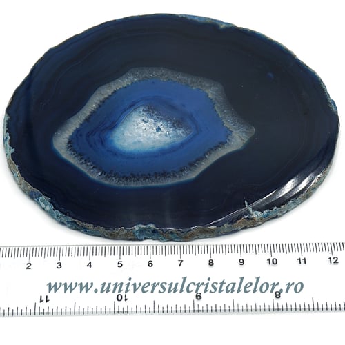 Felie subtire agat albastru unicat m02